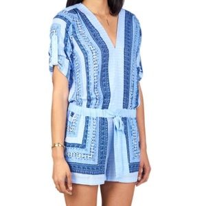 BCBGMAXAZRIA Blue Romper